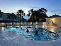 Night swim with friends.