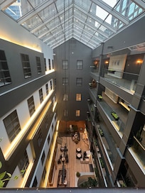 Interior from the sixth floor looking down