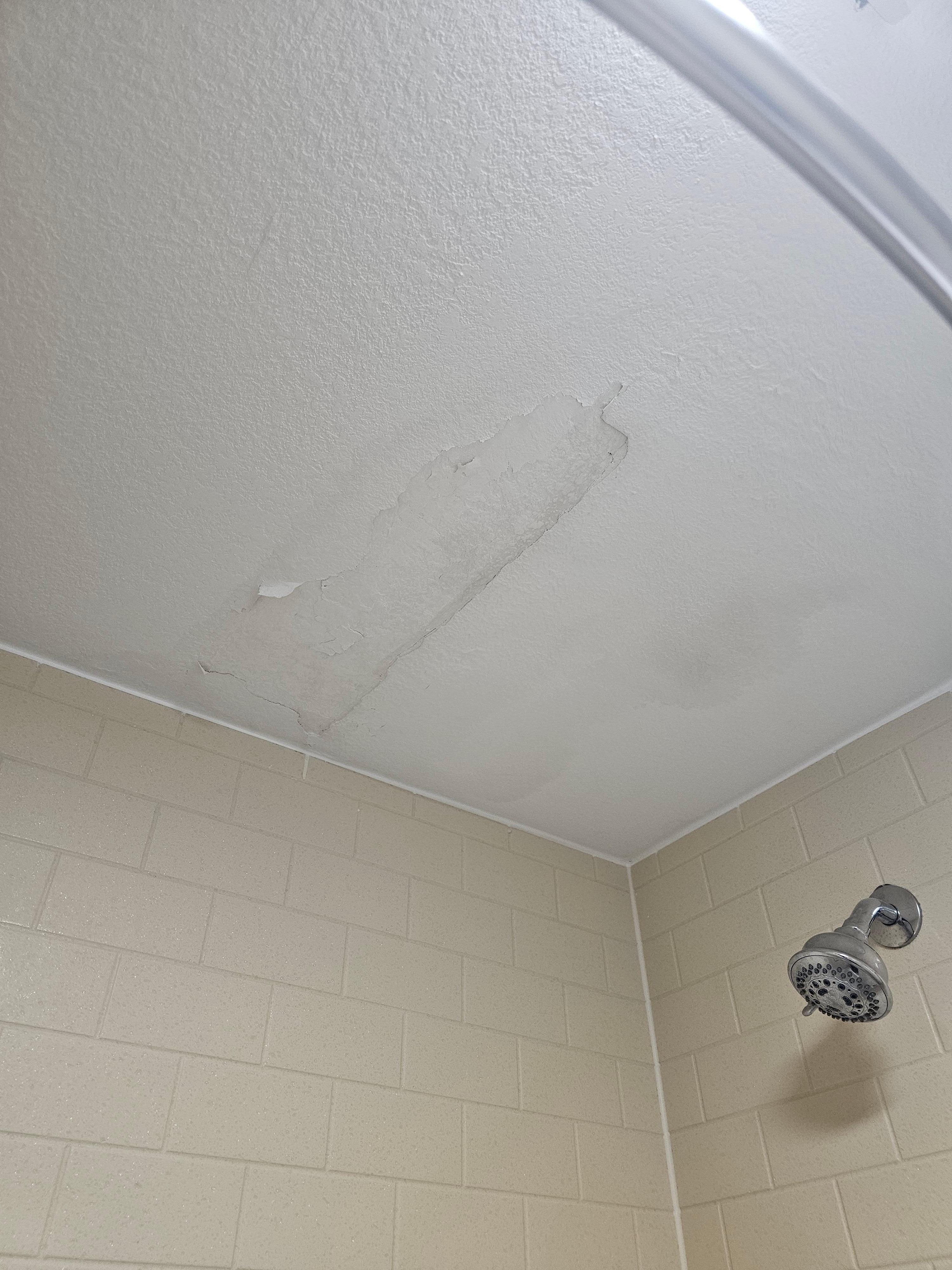 Bathroom ceiling water damage 