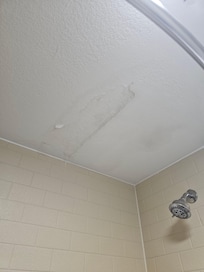 Bathroom ceiling water damage