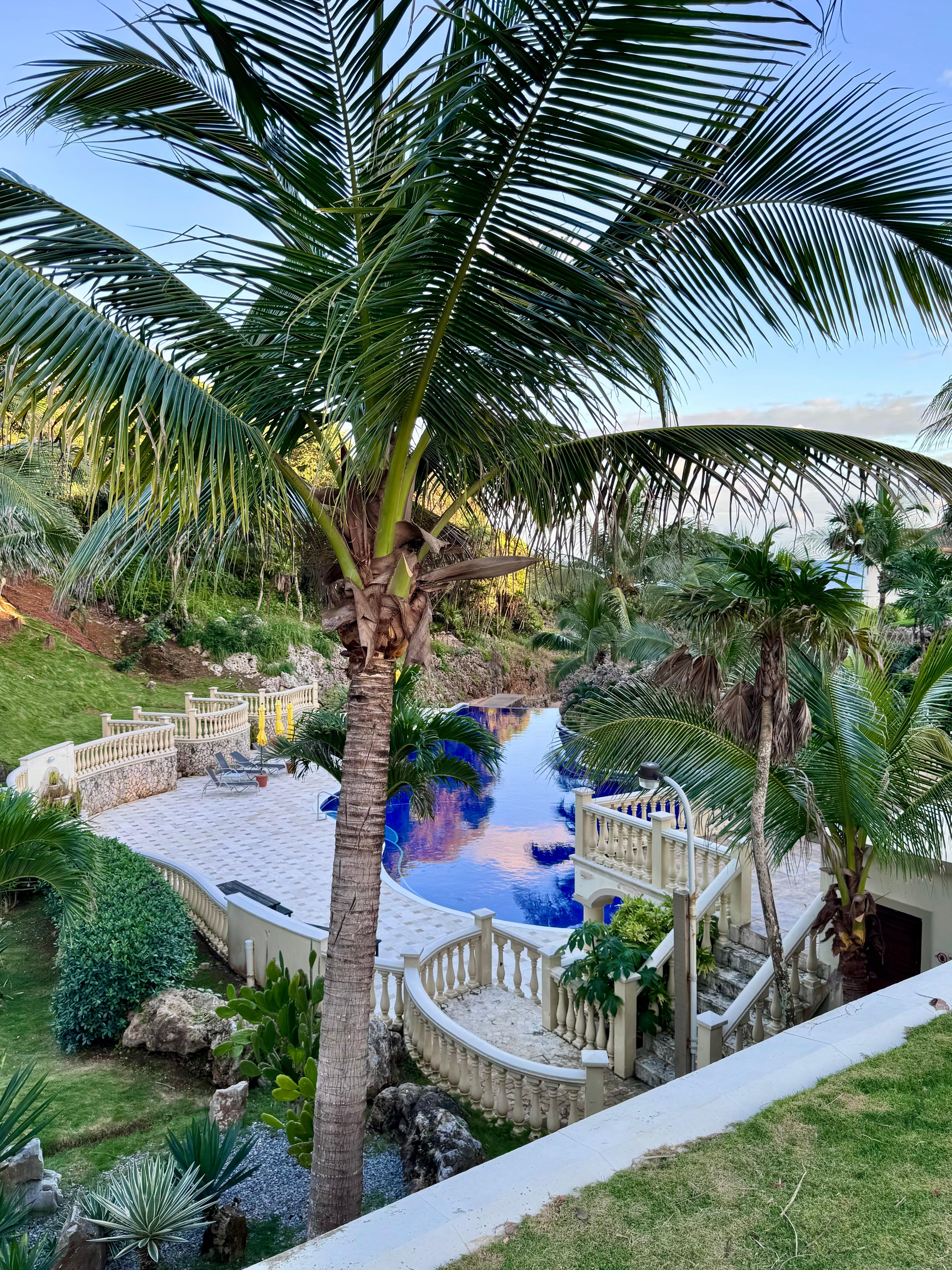 View of pool from road