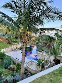 View of pool from road