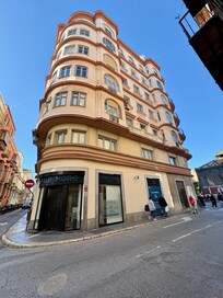 East side of the building