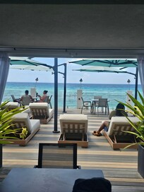 Walkout to pool deck from our room. We also have a private patio with privacy curtain.