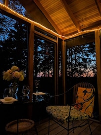 Porch at sunset