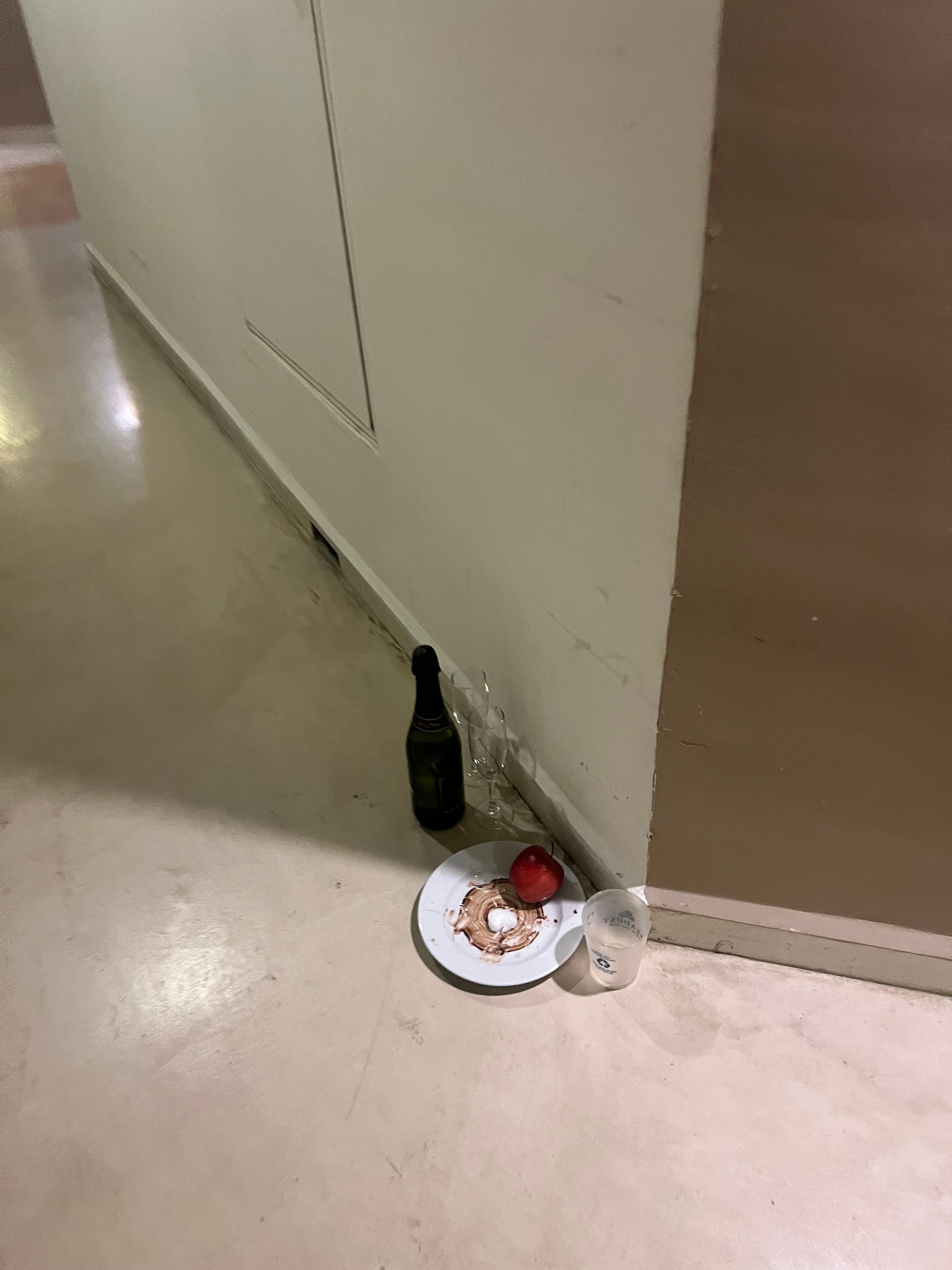 Trash through out the halls