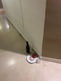 Trash through out the halls