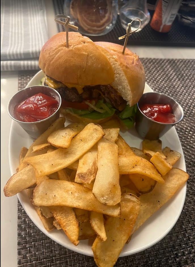 Burger that I split with my bestie