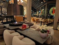 Lobby bar and fire pit
