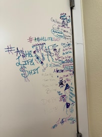 This was on the door to the bathroom.