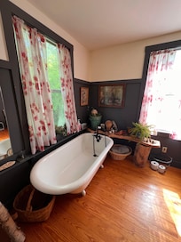 Great tub inside a huge bathroom on second floor.