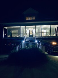 We arrived late the first evening; driving into the island a lot of houses had lighted anchors that made the moment of “ah, we made it to the beach”!