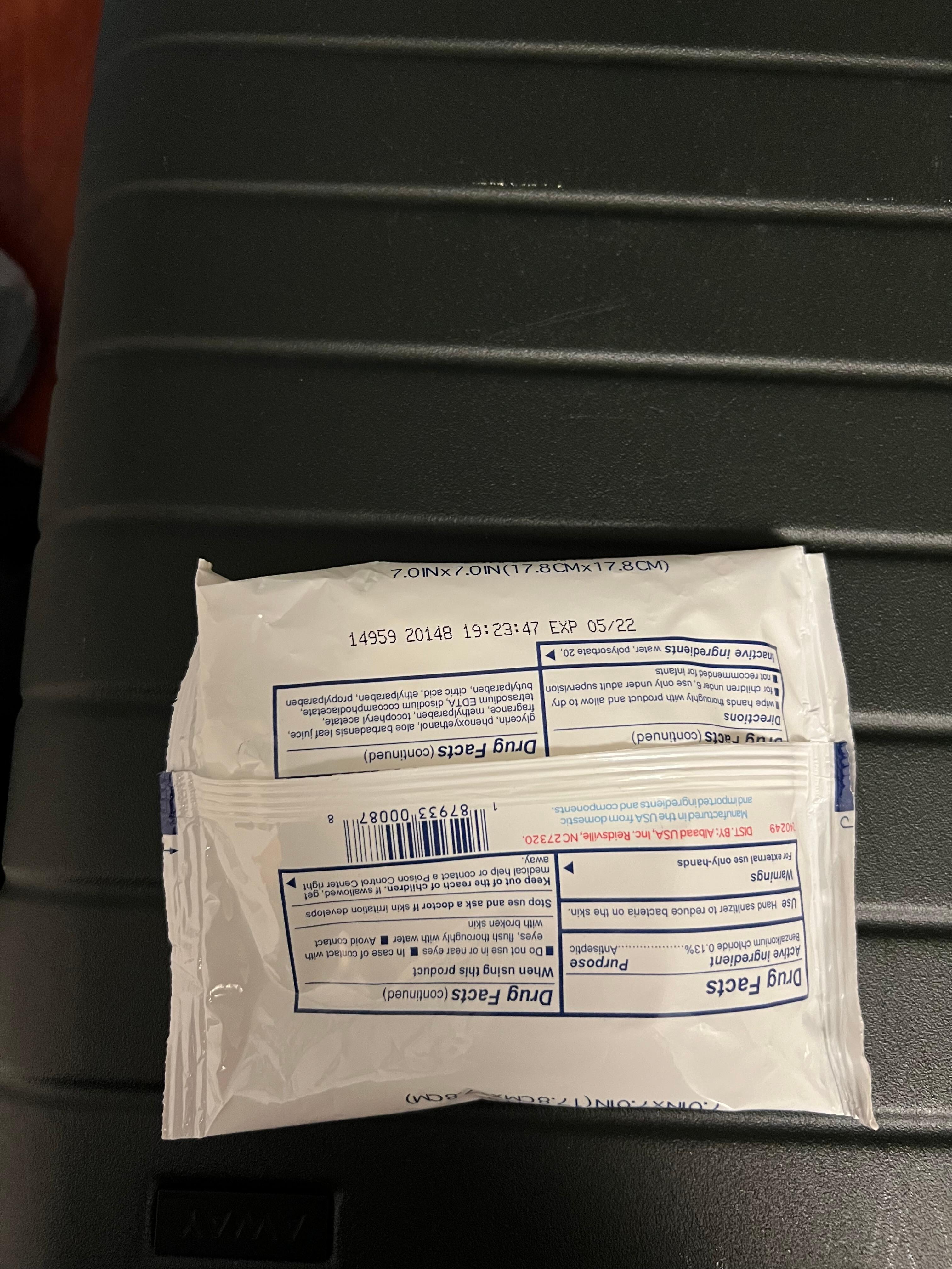 Expired wipes