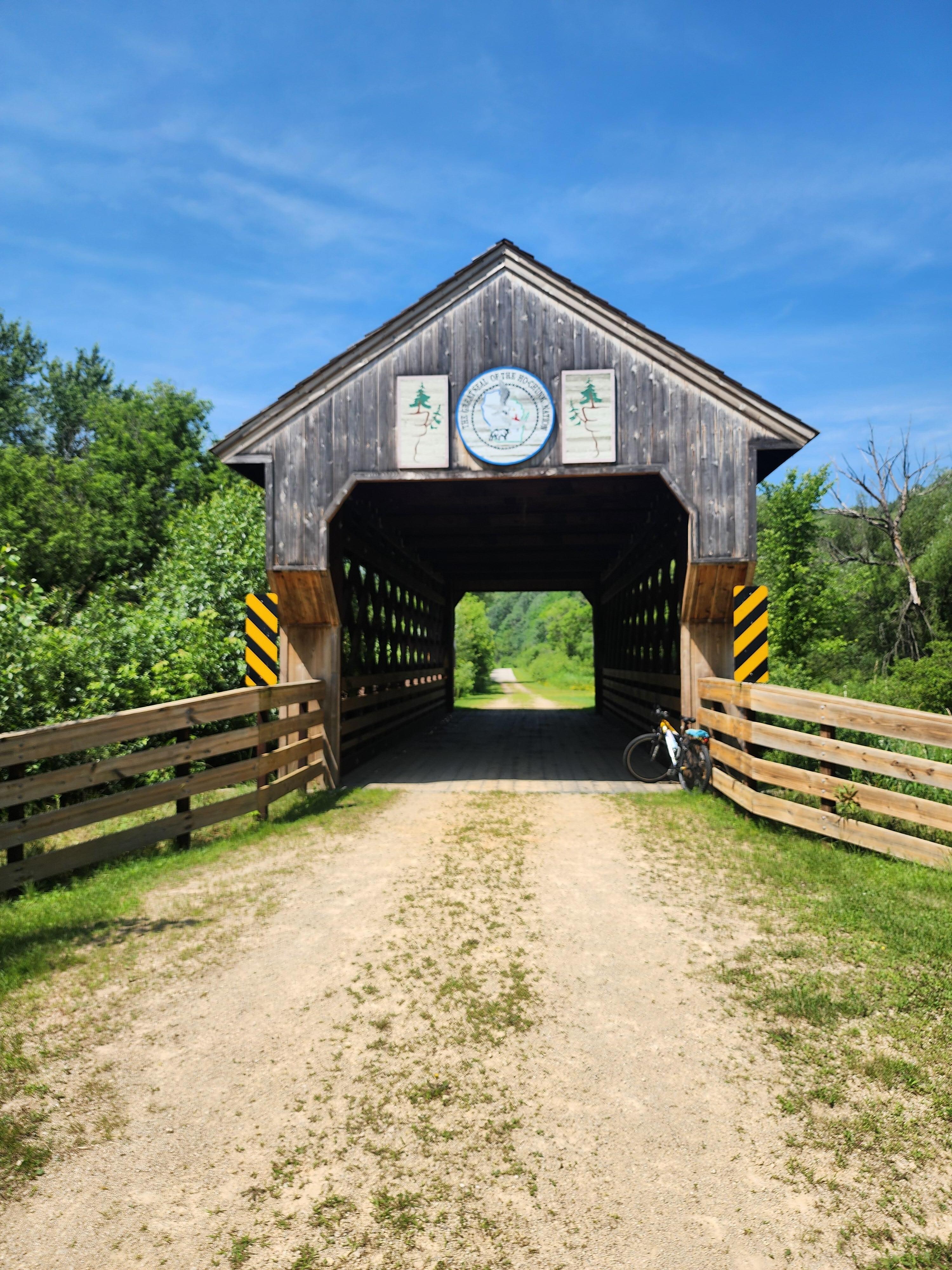 Covered bridge on Old Hwy 131 Trail