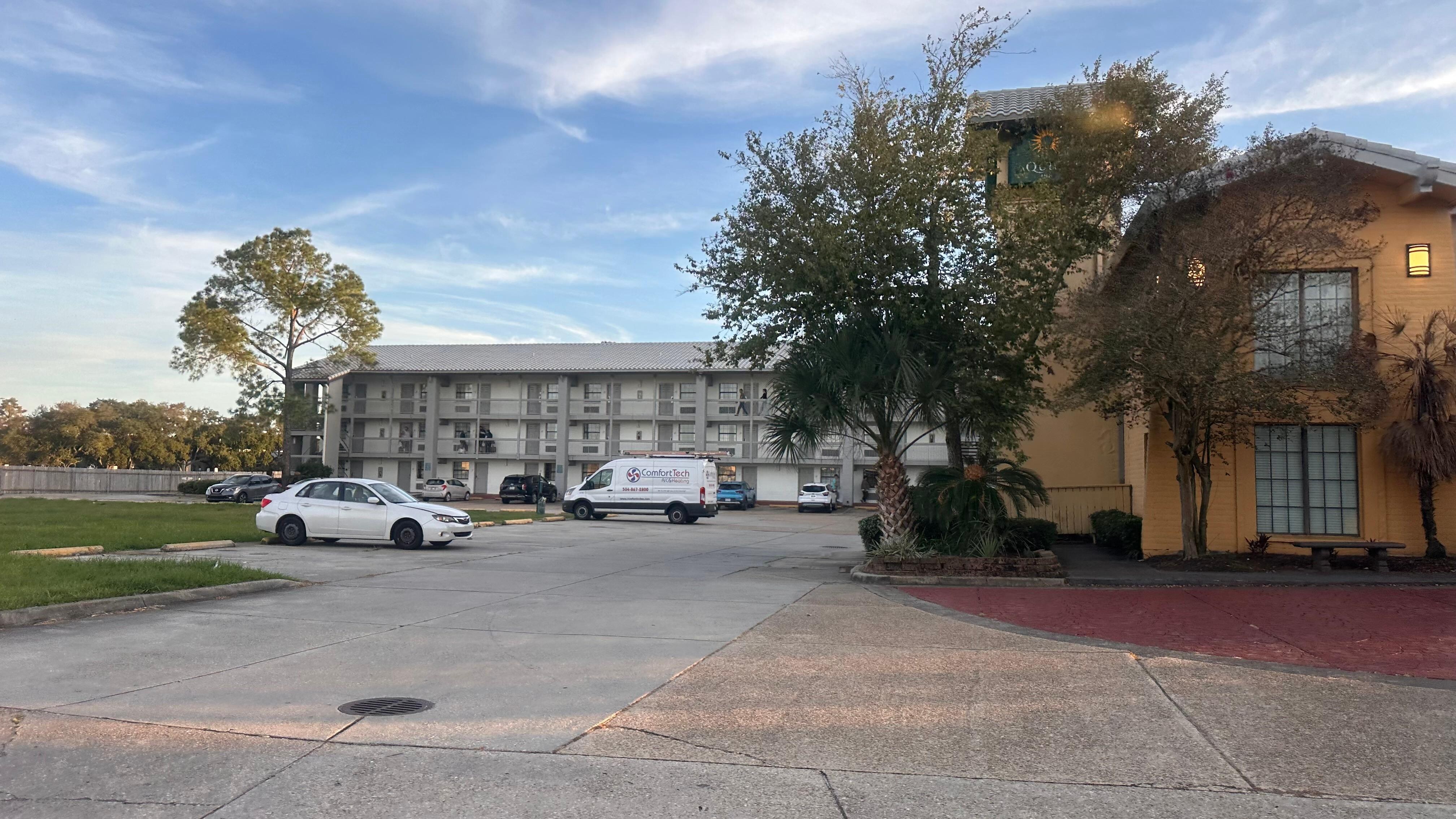 From the outside, the property looks aged and neglected.