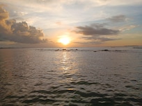 Sunset on the beach.