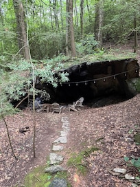 Cave fire pit