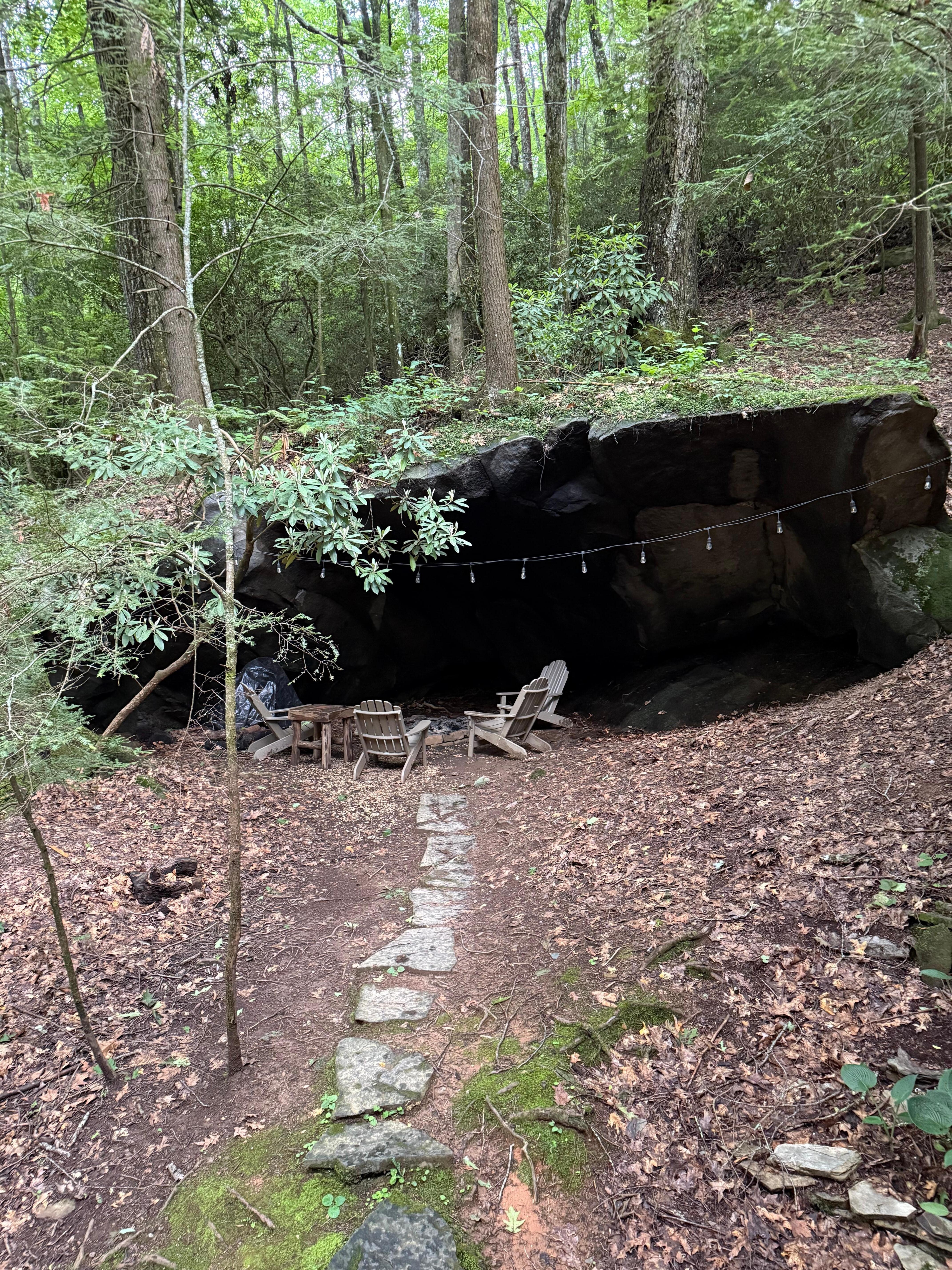 Cave fire pit