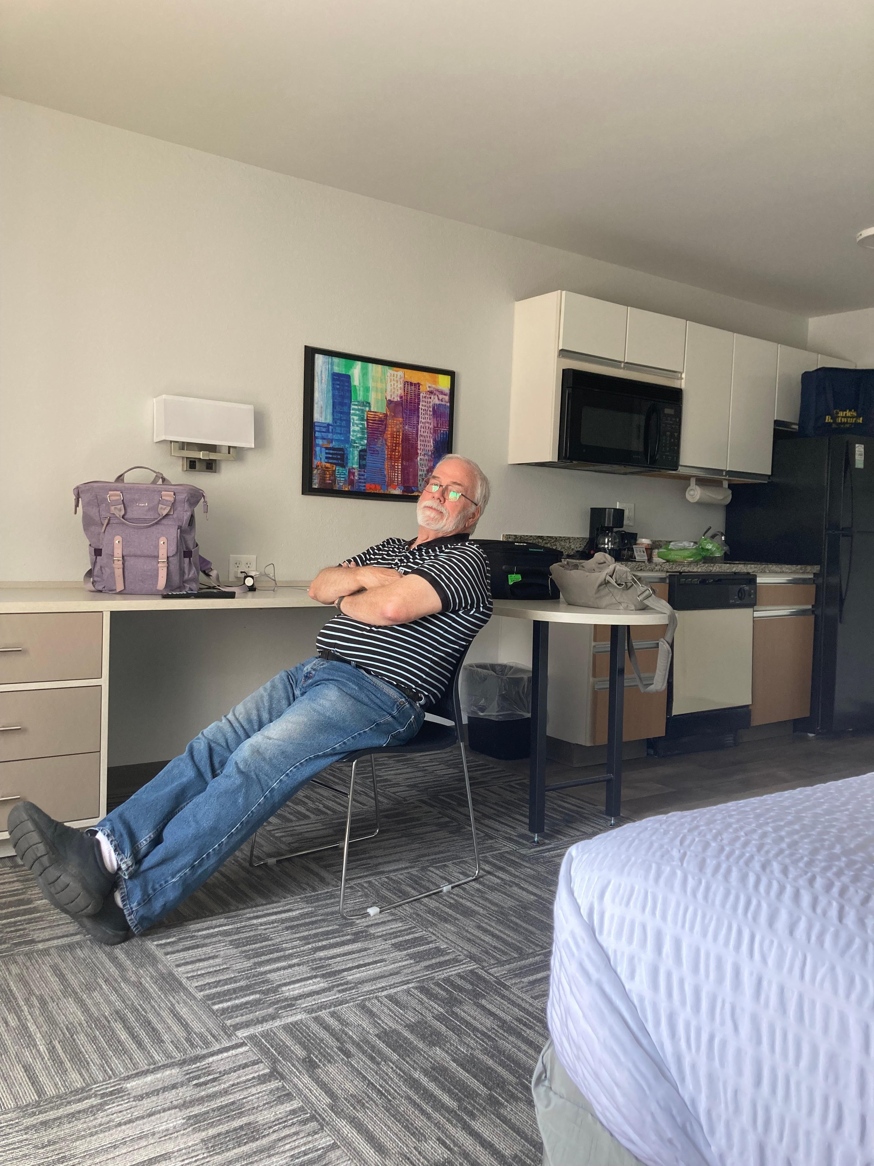 Kitchenette was very nice. (Chef not included—he’s mine.)