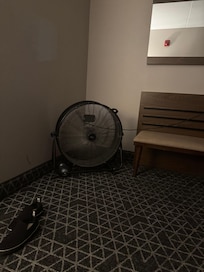 Hotel provided my family and I. this Lord large Industrial fan that was very dirty blowing dust and hot air. The noise made it impossible to sleep but the hotel kept telling us that in a few hours the AC would start working two days later it didn’t