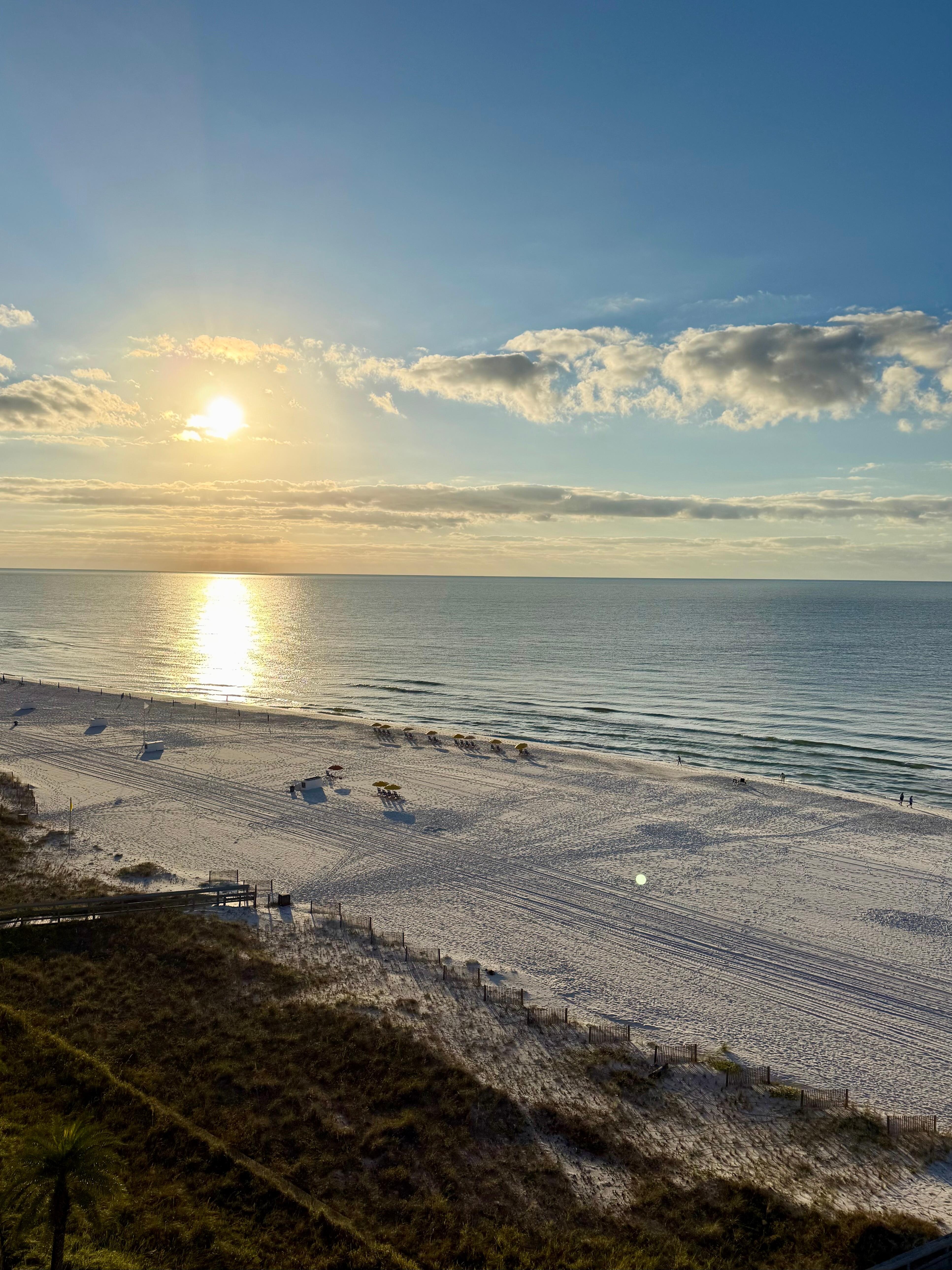 Sunrise view from the balcony. 