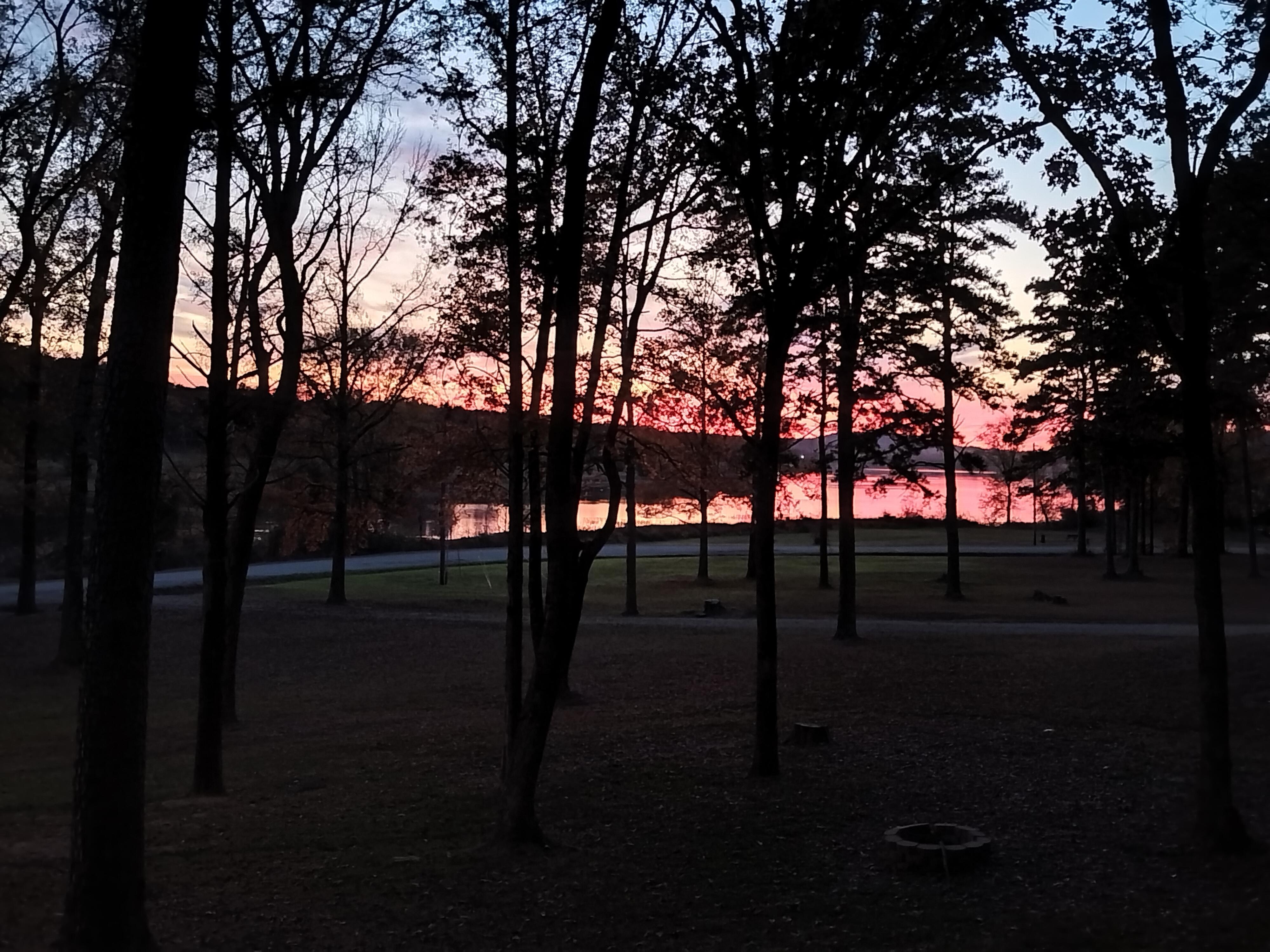 Our last night at the cabin and the picture doesn't do that sunset justice!