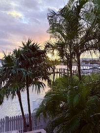 View of sunrise from the balcony