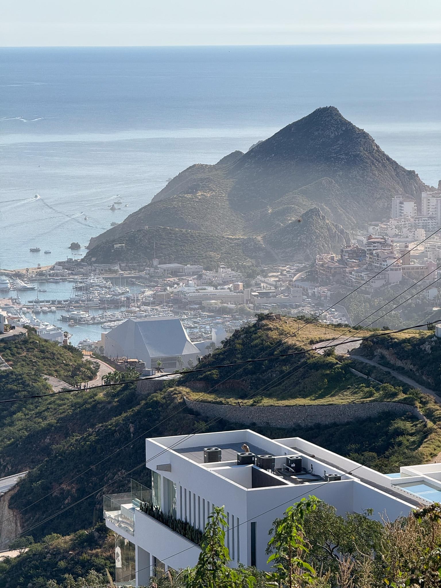 The view from the hike to the top of the hill, the hotel is down below.