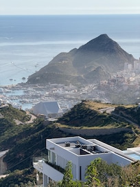 The view from the hike to the top of the hill, the hotel is down below.