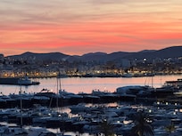 Sunset from the roof terrace