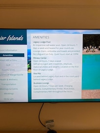 Amenities of the property stated saltwater pool was open, but it was not