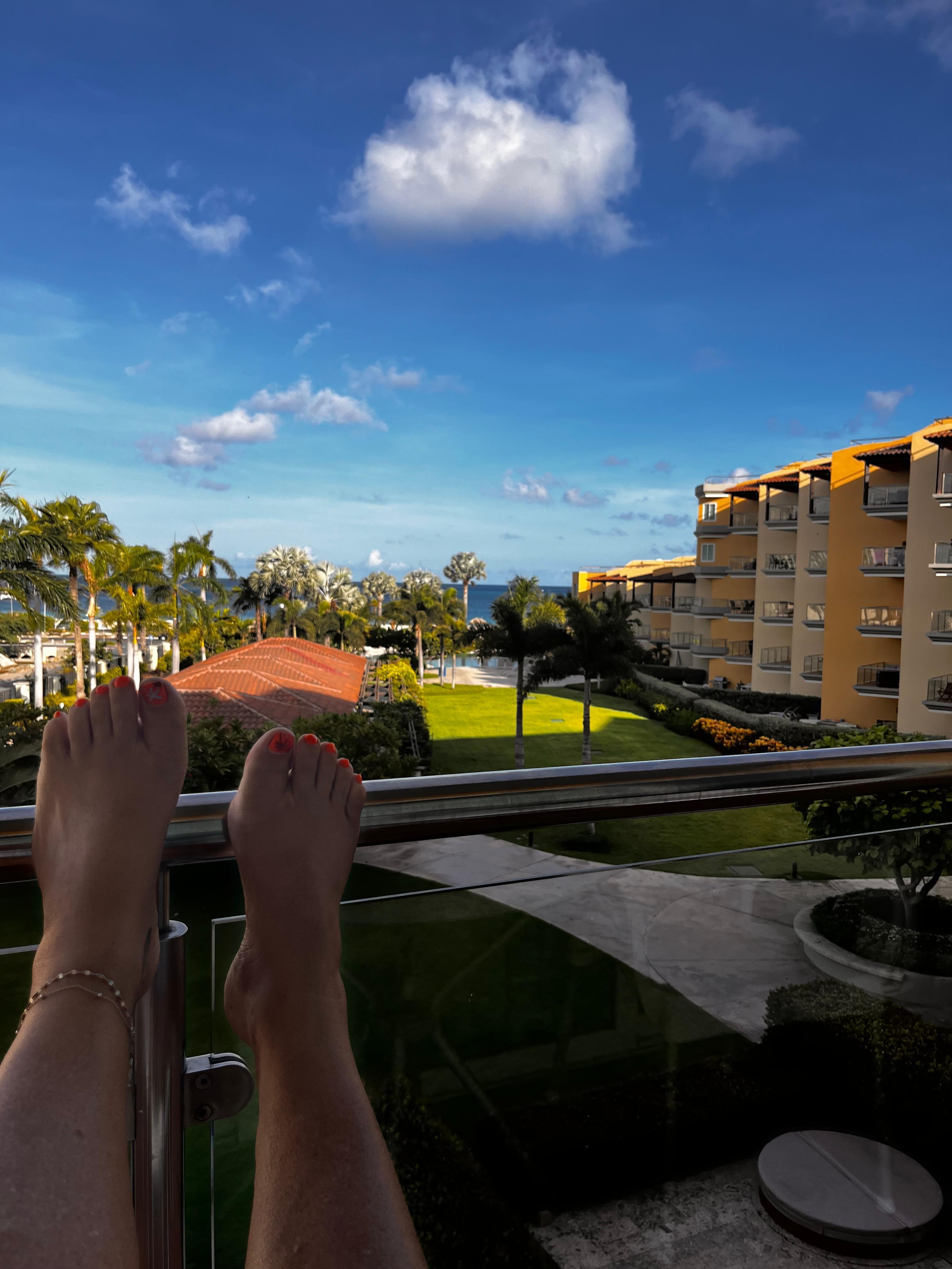 View from balcony.  Having multiple pools to choose from were excellent.