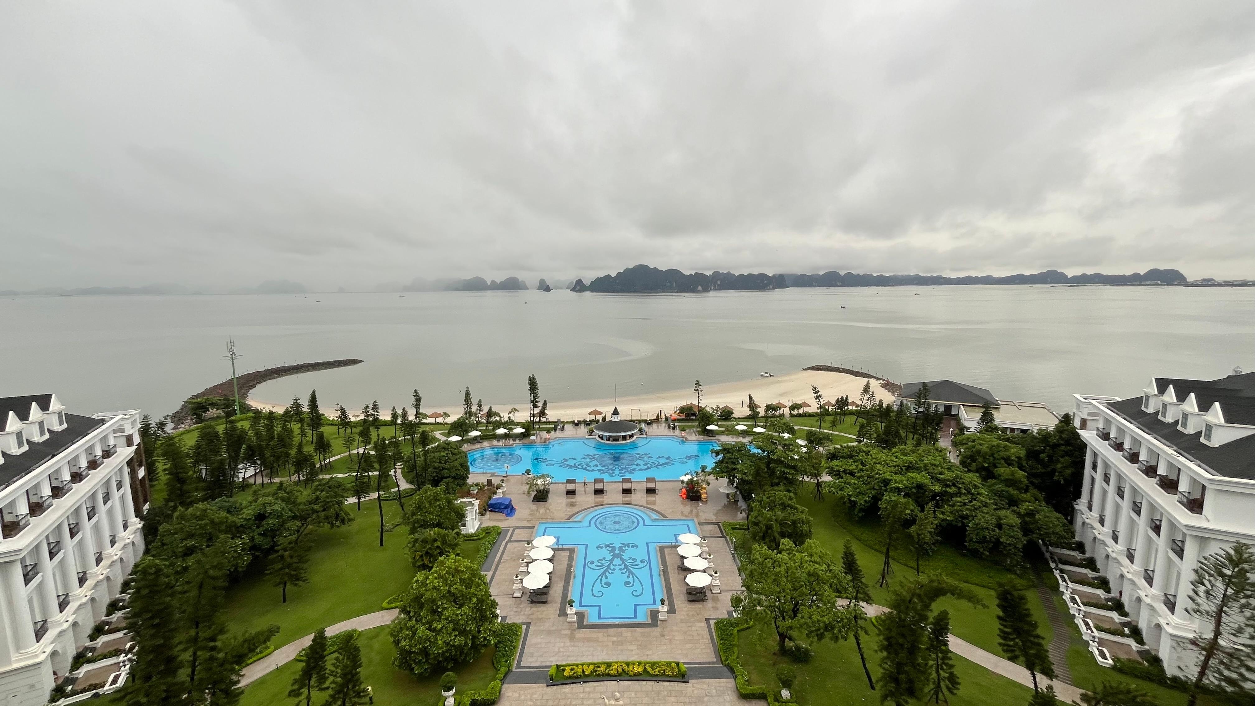 View from above of the pool
