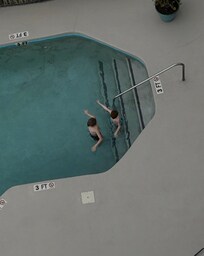 Opening day of the pool! Must have been freezing, but boys don’t care.