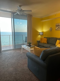 Living room with view