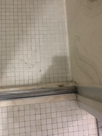 Condition of shower upon arrival.