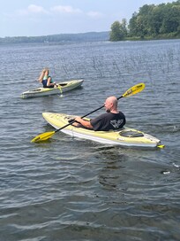 Relaxing on the lake.