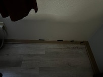 Cords taped to the walls