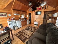 Kitchen and living room area