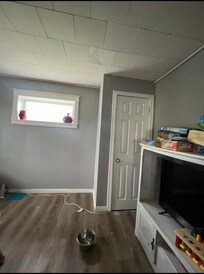 Water leaking into the game room.