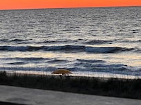 View from the balcony. You can see how close you are to the beach.