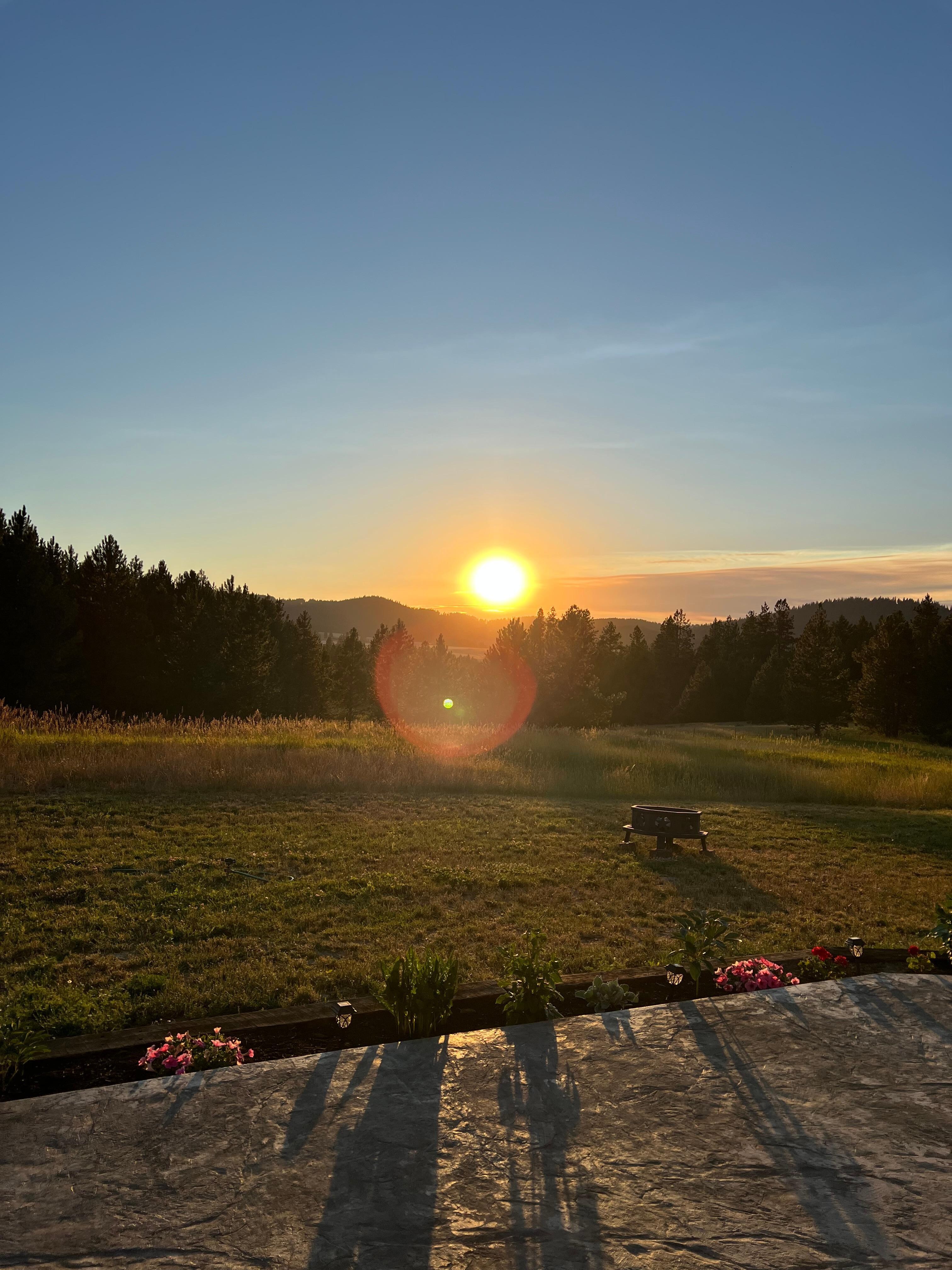 Sunset from the back deck