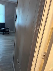 Wall outside of bathroom.