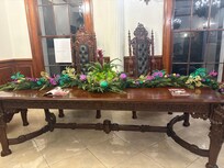 Beautiful table in lobby.