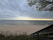 View from the top of beach stairs.