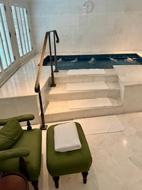 Jacuzzi. Steam room to the right not pictured.