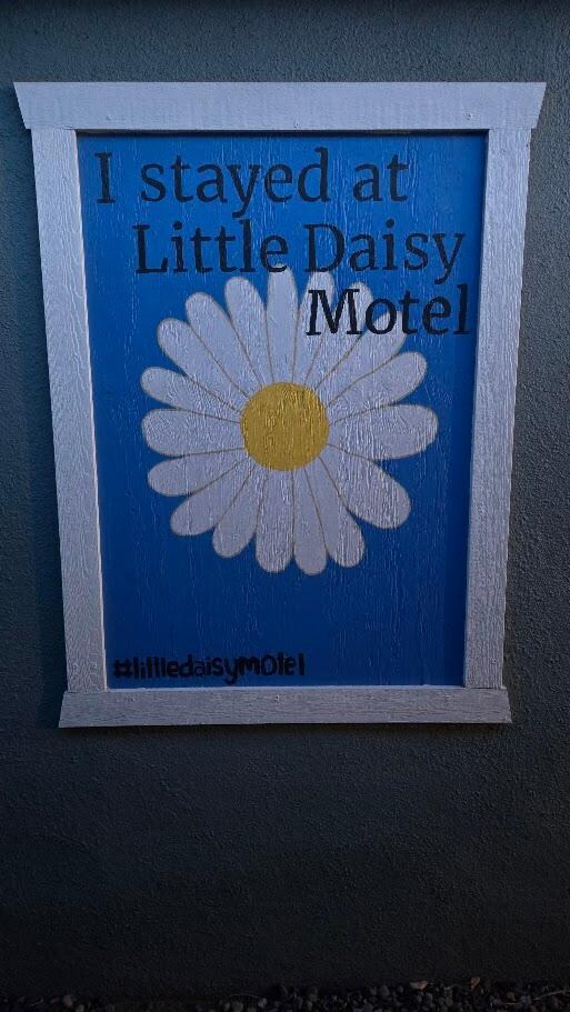 Sign outside our room