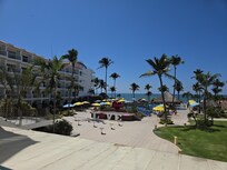Main pools looking out from the lobby