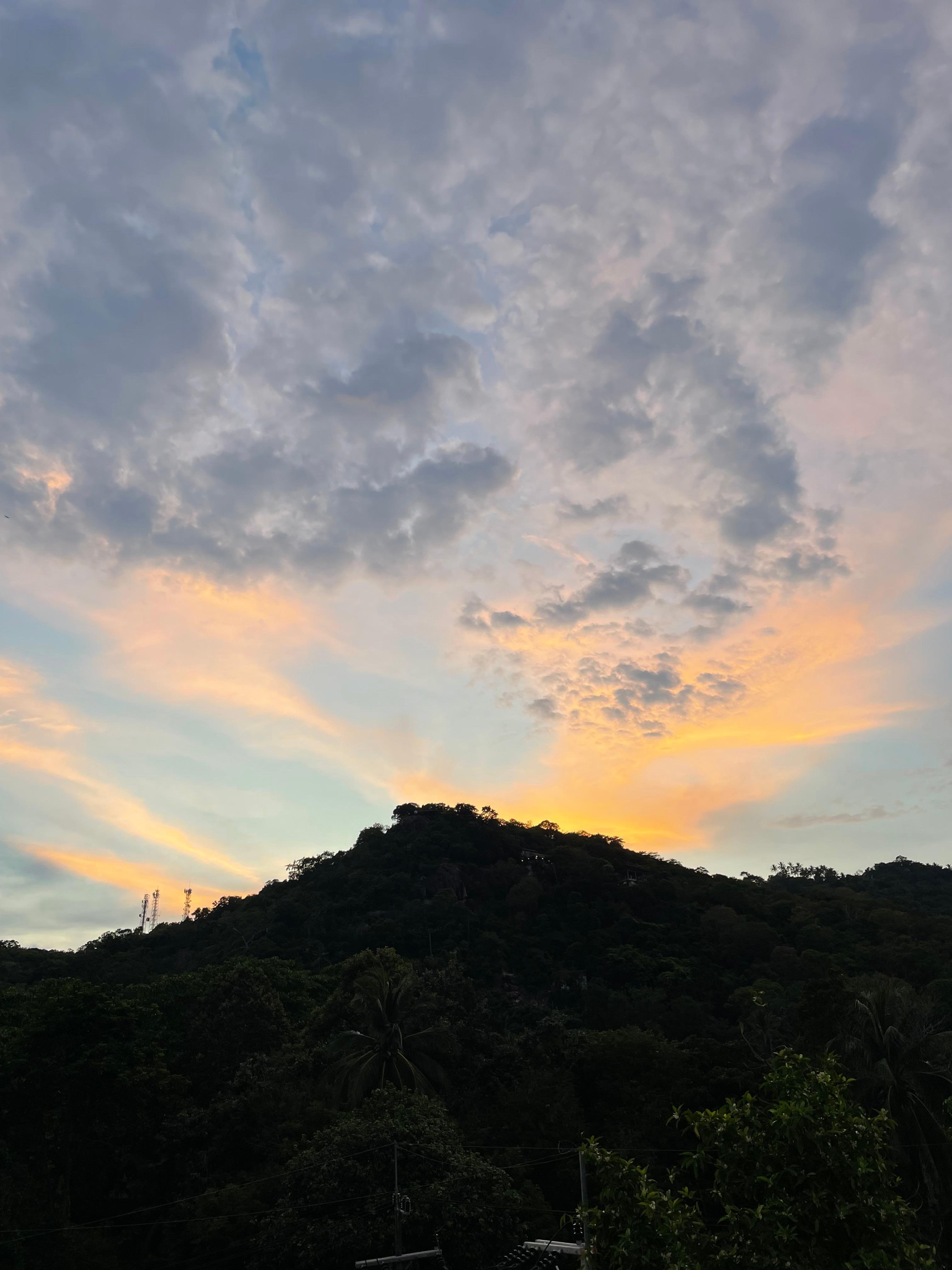 Rooftop sunset view