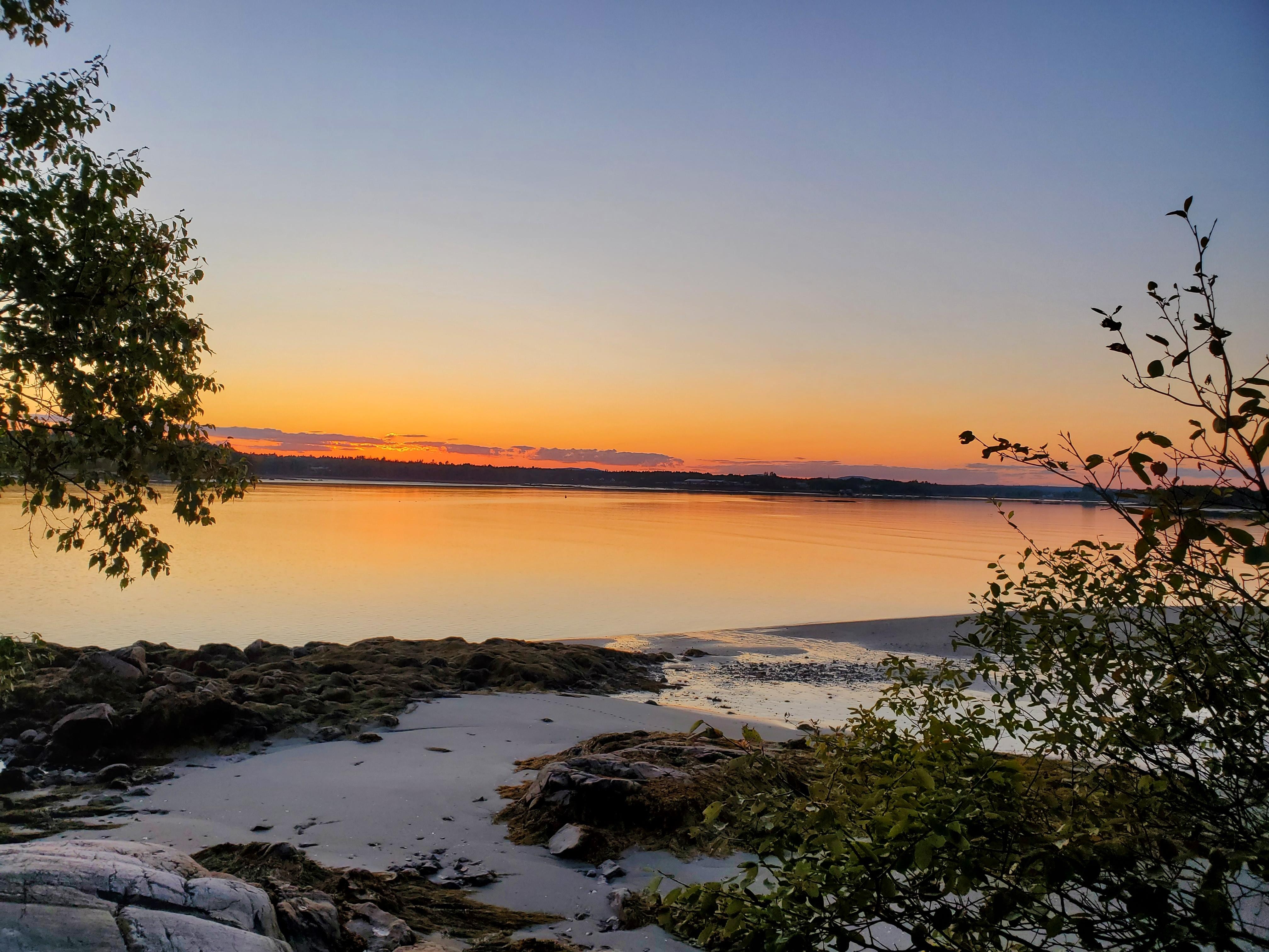 Back beach at sunset